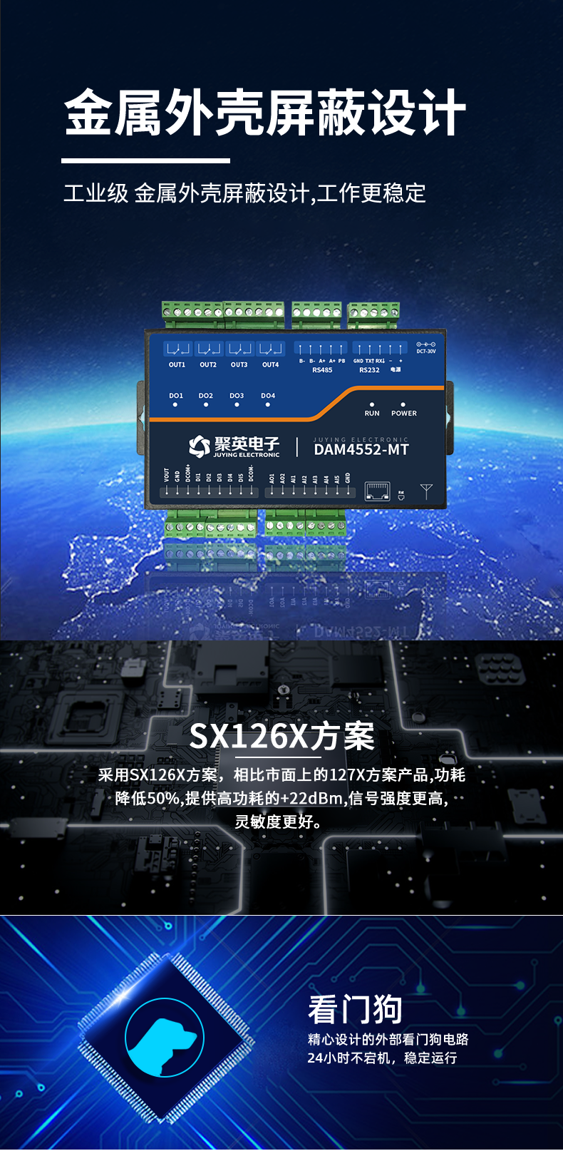 LoRa4552-MT LoRa無線測(cè)控模塊設(shè)計(jì)特點(diǎn)