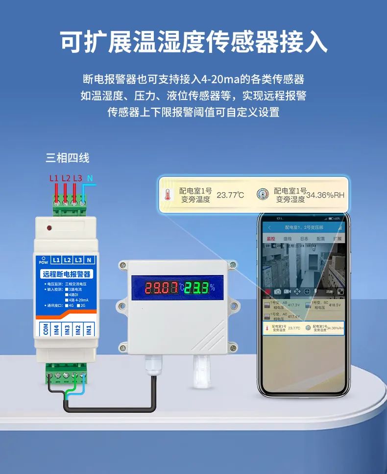 遠(yuǎn)程斷電報(bào)警器 可以對接4-20mA的設(shè)備
