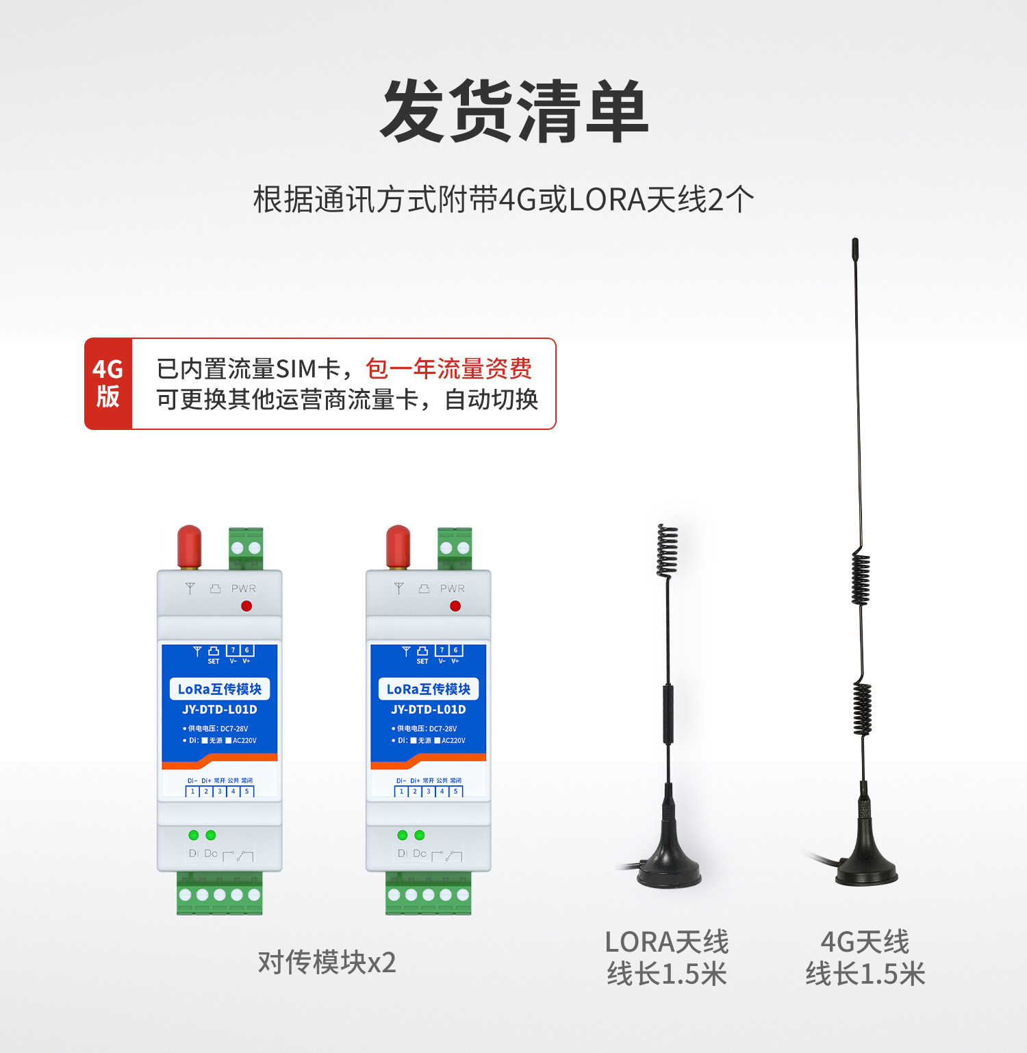 開(kāi)關(guān)量對(duì)傳系列產(chǎn)品發(fā)貨清單