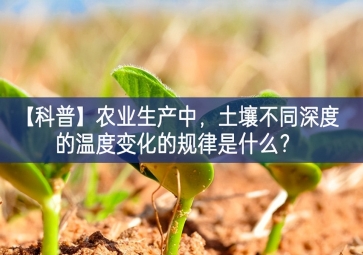「科普」農(nóng)業(yè)生產(chǎn)中，土壤不同深度的溫度變化的規(guī)律是什么？