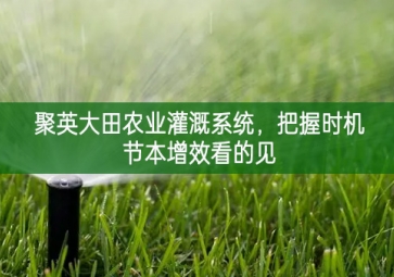 「智慧農(nóng)業(yè)」聚英大田農(nóng)業(yè)灌溉系統(tǒng)，把握時機(jī)節(jié)本增效看的見